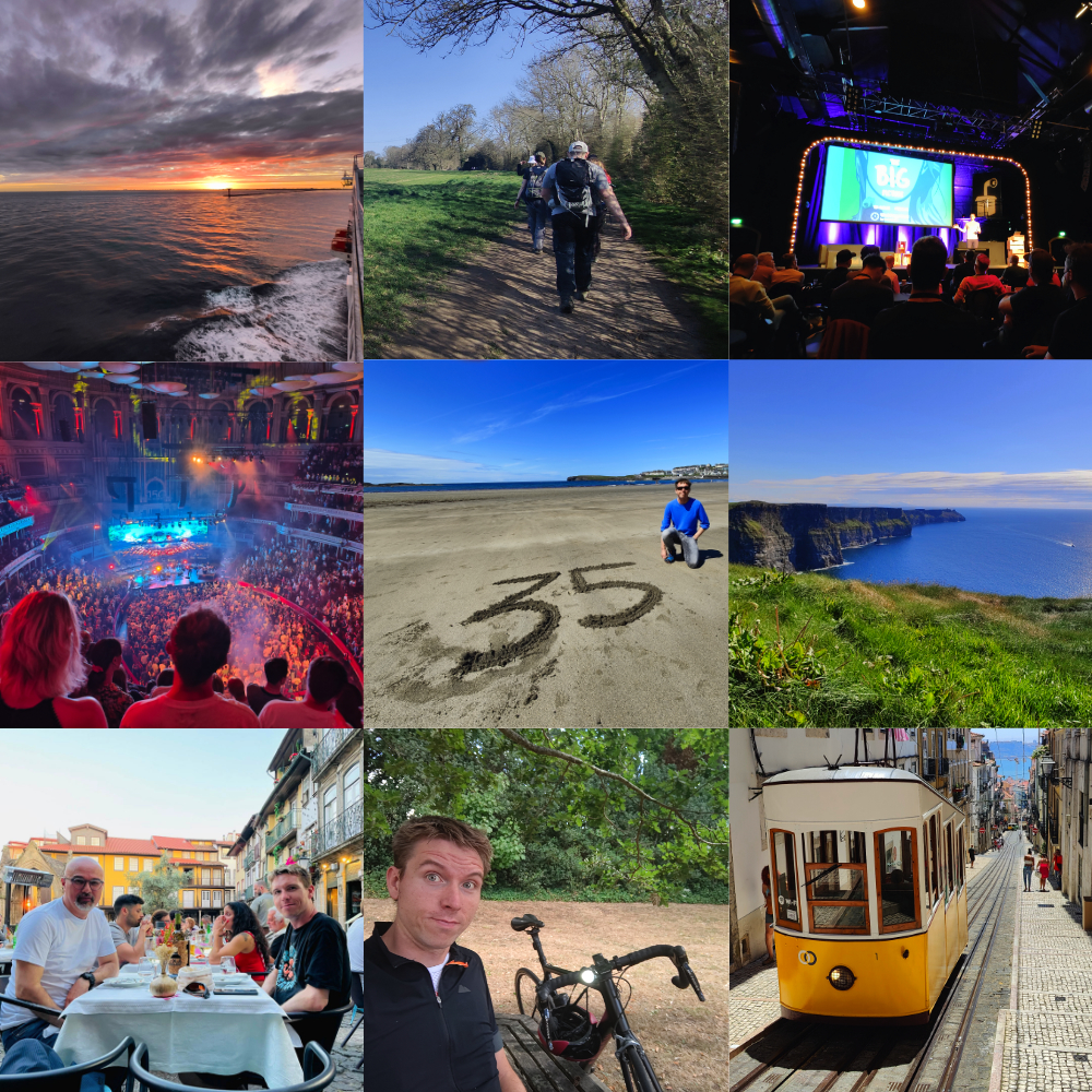 Grid of 9 photos portraying Calum's year in review for 2022