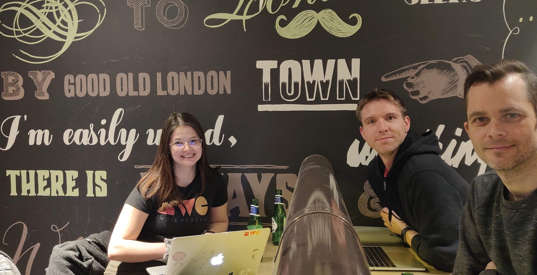 Three particpants in 2020 at HWC London inside at ProvenDough