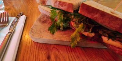 cheese and leek toasty in sourdough