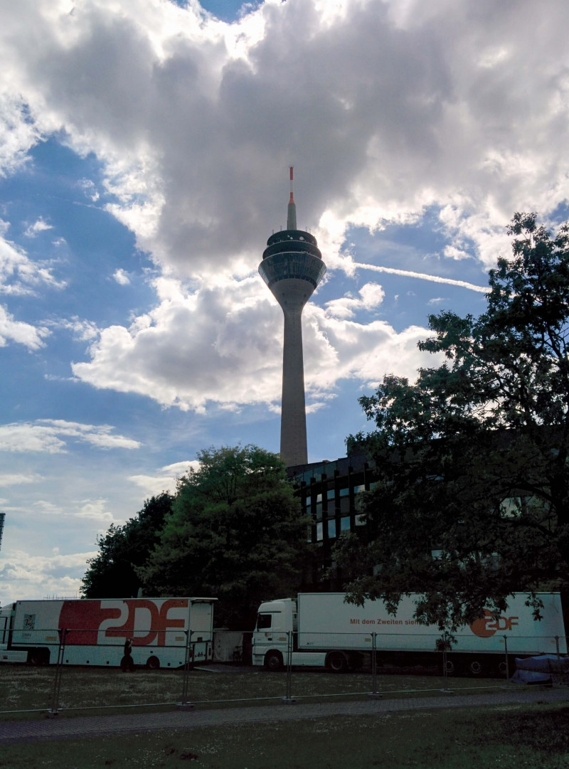TV tower view from below in Düsseldorf