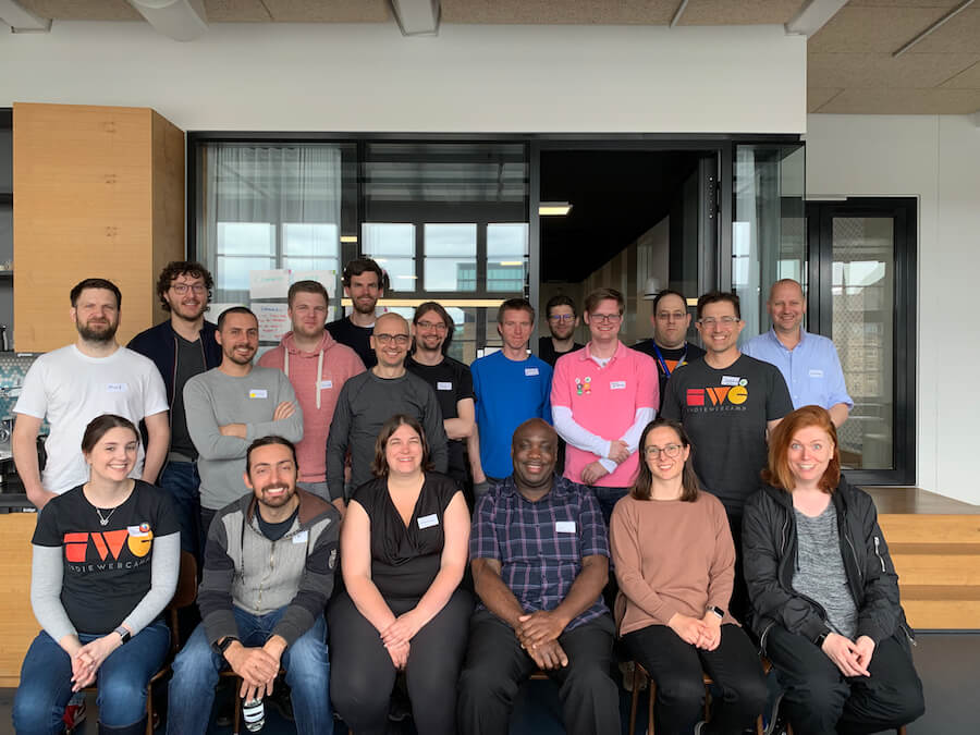 Happy participants of the 2019 Berlin IndieWebCamp 2019 Day 1