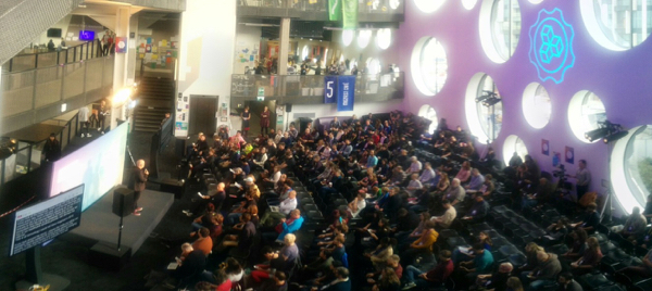 View of Ravensbourne College. Mozfest 17
