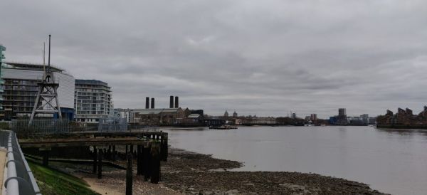 View of Enderby's Wharf. Location of the first Atlantic sea cable gear development